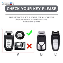 Load image into Gallery viewer, ABS Carbon Fiber Style Car Key Case Cover Shell Fob For A3 A4 A5 C5 C6 8P 8L B6 B7 B8 Q3 Q5 Q7 A6 A7 4M 8S B9 A8 Q8 C8 TT
