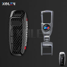 Load image into Gallery viewer, ABS Carbon Fiber Style Car Key Case Cover Shell Fob For A3 A4 A5 C5 C6 8P 8L B6 B7 B8 Q3 Q5 Q7 A6 A7 4M 8S B9 A8 Q8 C8 TT
