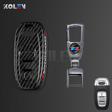 Load image into Gallery viewer, ABS Carbon Fiber Style Car Key Case Cover Shell Fob For A3 A4 A5 C5 C6 8P 8L B6 B7 B8 Q3 Q5 Q7 A6 A7 4M 8S B9 A8 Q8 C8 TT

