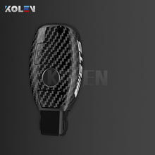 Load image into Gallery viewer, ABS Carbon Fiber Style Car Key Case Cover Shell Fob For Mercedes Benz A B C E S Class W204 W205 W212 W213 W176 GLC CLA AMG W177
