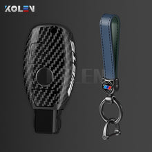 Load image into Gallery viewer, ABS Carbon Fiber Car Key Case Cover Shell Fob For Mercedes Benz A B C E S Class W204 W205 W212 W213 W176 GLC CLA AMG W177
