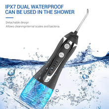 Load image into Gallery viewer, AG portable oral irrigator usb rechargeable water flosser Dental Water Jet 300ML 5Models Water Tank Waterproof Teeth Cleaner 0ral irrigator
