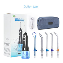Load image into Gallery viewer, AG portable oral irrigator usb rechargeable water flosser Dental Water Jet 300ML 5Models Water Tank Waterproof Teeth Cleaner 0ral irrigator
