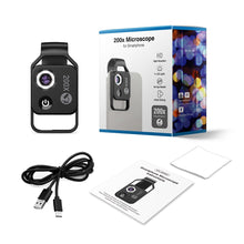 Load image into Gallery viewer, APEXEL Digital 200X Microscope Lens with CPL Mobile LED Guide Light Lamp Micro Pocket SuperMacro Lens for iPhone Samsung phones
