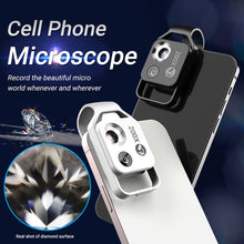 Load image into Gallery viewer, APEXEL HD 200X Microscope Lens with CPL Mobile LED Guide Light Lamp Micro Pocket Macro Lenses for iPhone Samsung  all Smartphone
