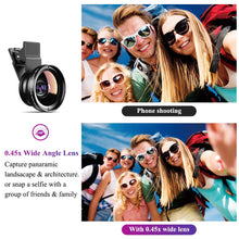 Load image into Gallery viewer, APEXEL Phone Lens kit 0.45x Super Wide Angle &amp; 12.5x Macro Micro Lens HD Camera Lentes for iPhone 6S 7 Xiaomi more cellphones
