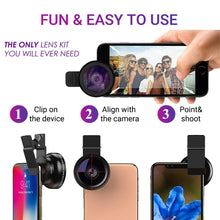 Load image into Gallery viewer, APEXEL Professional Phone camera lens 12.5x Macro Camera Photo HD 0.45x Super Wide Angle Lens For Samsung iPhone all smartphones
