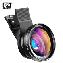 Load image into Gallery viewer, APEXEL Professional Phone camera lens 12.5x Macro Camera Photo HD 0.45x Super Wide Angle Lens For Samsung iPhone all smartphones
