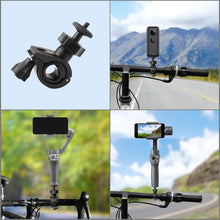 Load image into Gallery viewer, Adjustable Bicycle Camera Mount Holder Bike Clip for Insta360 One X Sport Camera Compatible with OSMO Mobile 3/2 Black
