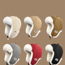 Load image into Gallery viewer, Lei Feng Hat Pilot Hat, Earflap Hat, Windproof and Warm, Lightweight Down Cotton, Fashionable Cycling and Skiing Hat, New Style,
