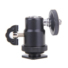 Load image into Gallery viewer, Aluminum Tripod Ball Head 1/4 Hot Shoe Adapter Metal Flash Bracket Holder with Lock Camera Accessories 360 Degree for GOPRO
