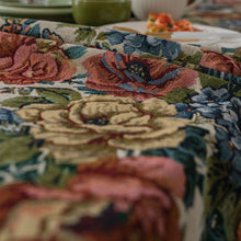 Load image into Gallery viewer, American Tablecloth Jacquard Oil Painting Table Cover Thick Bue Flowers Rectangular Wedding Dining Table Cover Tea Table Cloth
