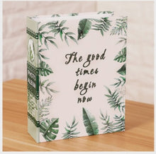 Load image into Gallery viewer, Art Photo Album Slip in Case with 100 Pockets 6 X 4 Inch - Family Friends Memories Picture Photograph Albums Book - Green Leaves
