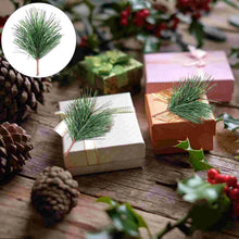 Load image into Gallery viewer, 24Pcs Artificial Pine Branch Decoration Mini Christmas Tree Picks Branches Green Plants Christmas Party Decoration Xmas 7x5cm
