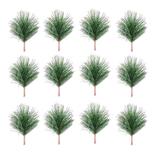 Load image into Gallery viewer, 24Pcs Artificial Pine Branch Decoration Mini Christmas Tree Picks Branches Green Plants Christmas Party Decoration Xmas 7x5cm
