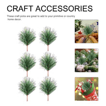 Load image into Gallery viewer, 24Pcs Artificial Pine Branch Decoration Mini Christmas Tree Picks Branches Green Plants Christmas Party Decoration Xmas 7x5cm
