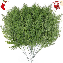 Load image into Gallery viewer, Artificial Pine Needle Branches Fake Plant Green Leaves Christmas Tree Sprig Garland Wreath Weddding Home Decor DIY Bouquet Gift
