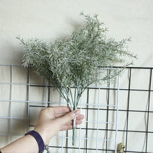 Load image into Gallery viewer, 1pcs Artificial flowers flocking plastic pine needles grass bunch fake plants wedding bridal bouquet indoor outdoor home kitchen offi
