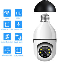 Load image into Gallery viewer, Aubess Surveillance E27 Lamp Wifi Camera Ptz Infrarood Nachtzicht Twee Manier Auto Tracking Voor Home Security Video
