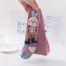 Load image into Gallery viewer, Autumn Children Leggings Girl Cute Cartoon Bunny One-Piece Tights Kids Medium Thickness Cotton Solid Knit Tights Kids Pantyhose
