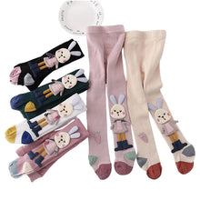 Load image into Gallery viewer, Autumn Children Leggings Girl Cute Cartoon Bunny One-Piece Tights Kids Medium Thickness Cotton Solid Knit Tights Kids Pantyhose
