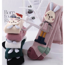 Load image into Gallery viewer, Autumn Children Leggings Girl Cute Cartoon Bunny One-Piece Tights Kids Medium Thickness Cotton Solid Knit Tights Kids Pantyhose
