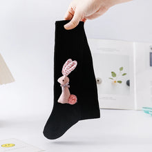 Load image into Gallery viewer, Autumn Children Leggings Girl Cute Cartoon Bunny One-Piece Tights Kids Medium Thickness Cotton Solid Knit Tights Kids Pantyhose
