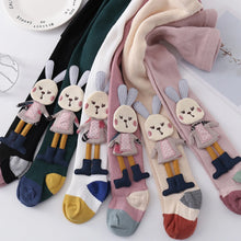Load image into Gallery viewer, Autumn Children Leggings Girl Cute Cartoon Bunny One-Piece Tights Kids Medium Thickness Cotton Solid Knit Tights Kids Pantyhose
