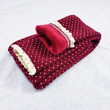 Load image into Gallery viewer, Autumn Winter Kids Warm Pants Sweet Girls Lace Fleece Leggings Children's Slim Thick Velvet Trousers Girls Dot Pant
