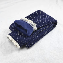 Load image into Gallery viewer, Autumn Winter Kids Warm Pants Sweet Girls Lace Fleece Leggings Children's Slim Thick Velvet Trousers Girls Dot Pant
