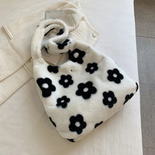 Load image into Gallery viewer, Autumn Winter New Plush Shoulder Bag Simple Flower Fashion Handbag Casual Versatile Tote Bag Bags For Woman
