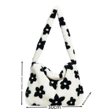 Load image into Gallery viewer, Autumn Winter New Plush Shoulder Bag Simple Flower Fashion Handbag Casual Versatile Tote Bag Bags For Woman

