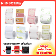 Load image into Gallery viewer, B21 Supplies Paper Fancy Color White Label Sticker Print Paper Roll For Niimbot B21 B1 B3S Printer Tear-proof Water / Oil-proof
