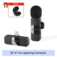 Load image into Gallery viewer, BOYA BY-V Wireless Lavalier Lapel Microphone for iPhone Android Cell Phone PC Computer Laptop Youtube Recording Streaming Vlog
