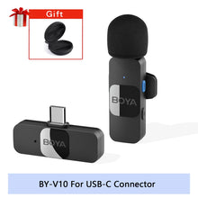 Load image into Gallery viewer, BOYA BY-V Wireless Lavalier Lapel Microphone for iPhone Android Cell Phone PC Computer Laptop Youtube Recording Streaming Vlog
