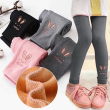 Load image into Gallery viewer, Baby Girls Leggings Thick Warm Rabbit Pants Girl Plus Pants Autumn Winter Children Trousers Elastic Waist Leggings Kids Pants
