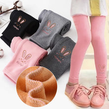 Load image into Gallery viewer, Baby Girls Leggings Thick Warm Rabbit Pants Girl Plus Pants Autumn Winter Children Trousers Elastic Waist Leggings Kids Pants

