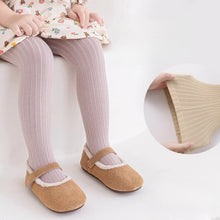 Load image into Gallery viewer, Baby Pantyhose Kids Solid color thick striped romper Boys Girls Tight pantyhose Baby dance pants
