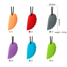 Load image into Gallery viewer, Baby silicone teether children building block chewing necklace sensory chewing molar pendant oral motor toy for ADHD boy gift
