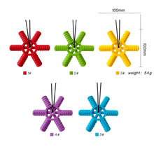 Load image into Gallery viewer, Baby silicone teether children building block chewing necklace sensory chewing molar pendant oral motor toy for ADHD boy gift
