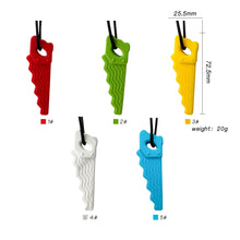 Load image into Gallery viewer, Baby silicone teether children building block chewing necklace sensory chewing molar pendant oral motor toy for ADHD boy gift
