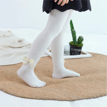 Load image into Gallery viewer, Baby tight spring and autumn pantyhoses children stocking girls vertical stripes bowknot baby tights new render pantyhose
