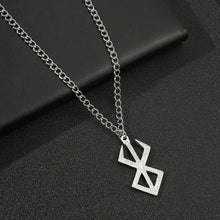 Load image into Gallery viewer, Berserk Necklace Guts Sword Logo Pendants Choker The Mad Warrior Of Norse Viking Mythology Men Chain Necklaces Xams Gift
