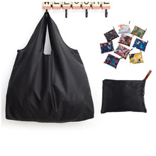 Load image into Gallery viewer, Big Size Thick Nylon Large Tote ECO Reusable Polyester Portable Shoulder Women's Handbags Folding Pouch Shopping Bag Foldable
