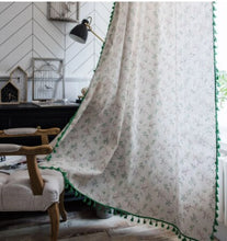 Load image into Gallery viewer, Boho Geometric Bohemian Curtain For Bedroom Living room Cotton Linen Printed Decorative Curtains with Tassel Home Decoration
