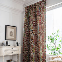 Load image into Gallery viewer, Boho Geometric Bohemian Curtain For Bedroom Living room Cotton Linen Printed Decorative Curtains with Tassel Home Decoration
