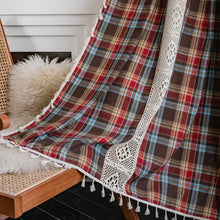 Load image into Gallery viewer, Boho Blackout Curtains for Living Room Bedroom Red Grids Plaid Farmhouse Christmas Kitchen Luxury Window Curtain Home Decoration
