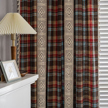 Load image into Gallery viewer, Boho Blackout Curtains for Living Room Bedroom Red Grids Plaid Farmhouse Christmas Kitchen Luxury Window Curtain Home Decoration
