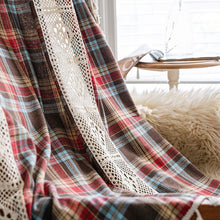 Load image into Gallery viewer, Boho Blackout Curtains for Living Room Bedroom Red Grids Plaid Farmhouse Christmas Kitchen Luxury Window Curtain Home Decoration
