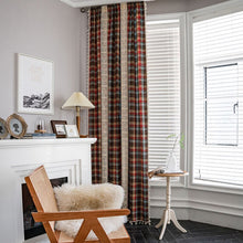 Load image into Gallery viewer, Boho Blackout Curtains for Living Room Bedroom Red Grids Plaid Farmhouse Christmas Kitchen Luxury Window Curtain Home Decoration
